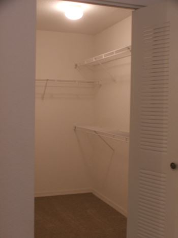 Large closet with shelves